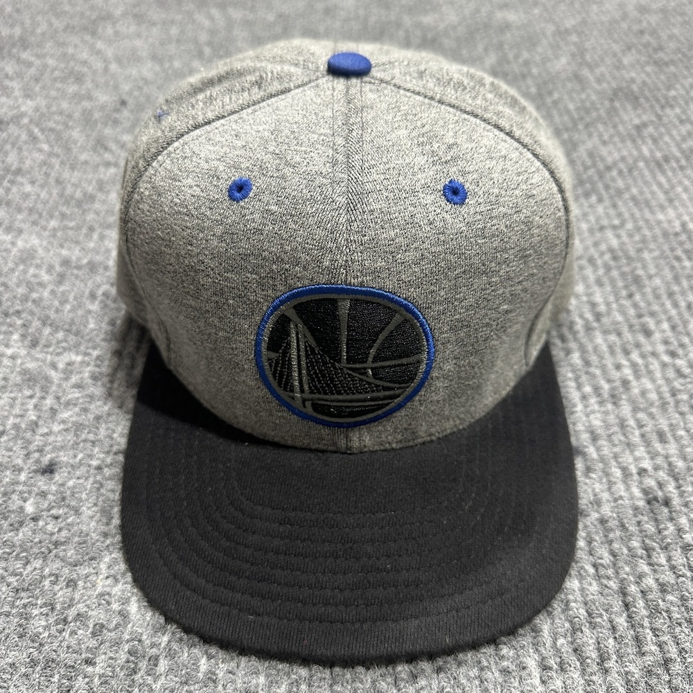 Golden State Warriors Hat Cap Snap Back Gray Black‎ Blue NBA Basketball Mens